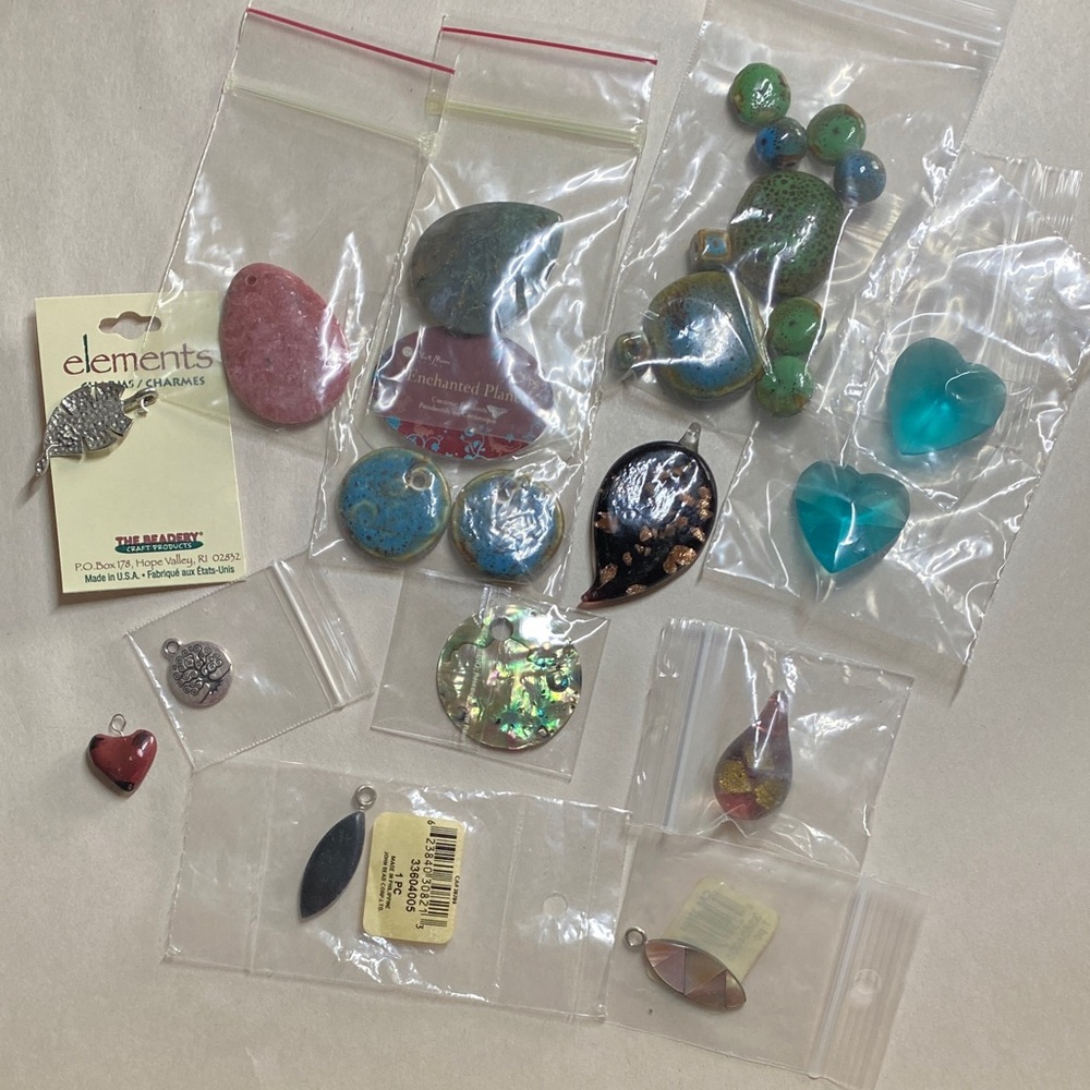 Assorted Gemstone and Metal Charms